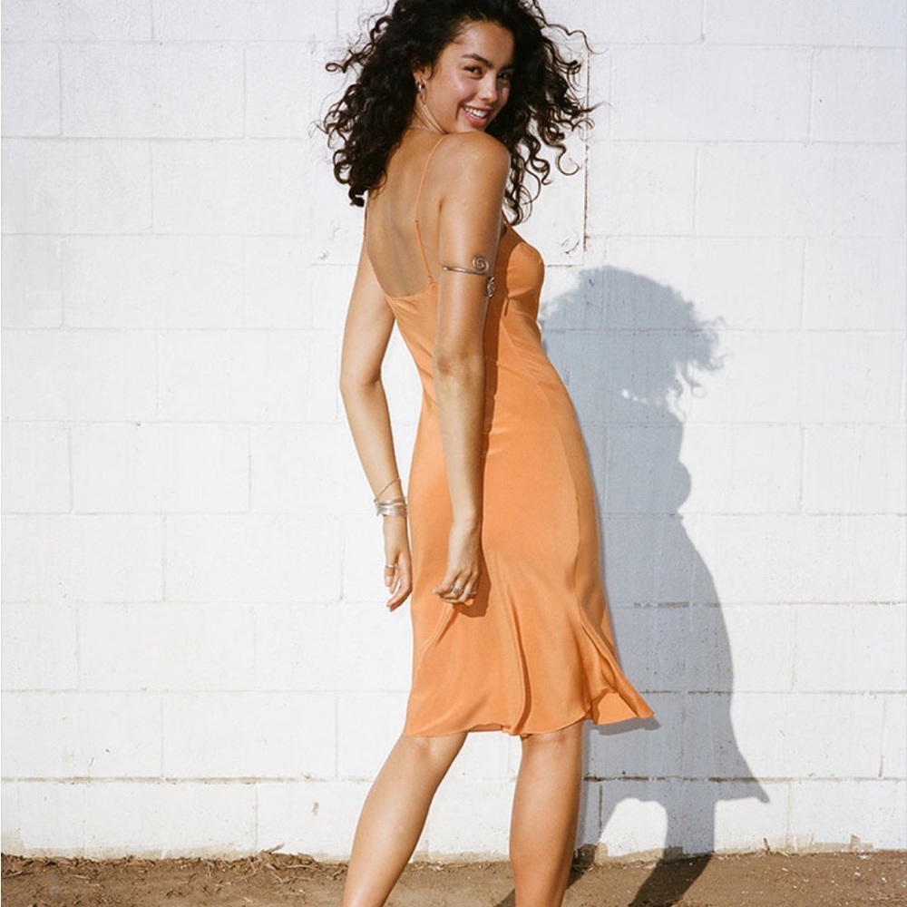 Realisation Par Slip Dress orange XXS
